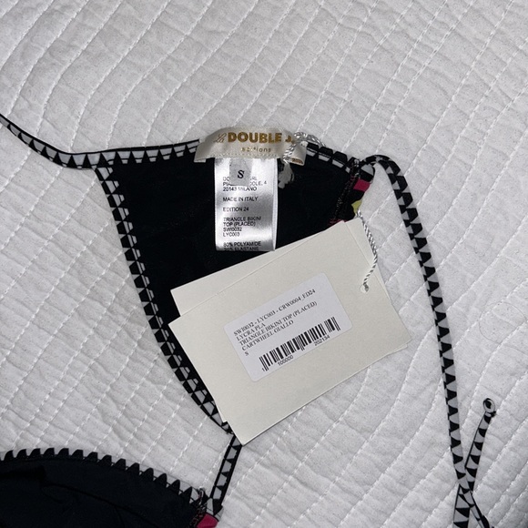 La Double J Triangle Bikini Top Cartwheel Giallo - Picture 3 of 3